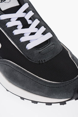 Lace-Up RACER Sneakers with Mesh Inserts