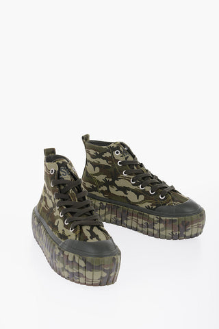 Platform S-HANAMI Sneakers with Camo Motif