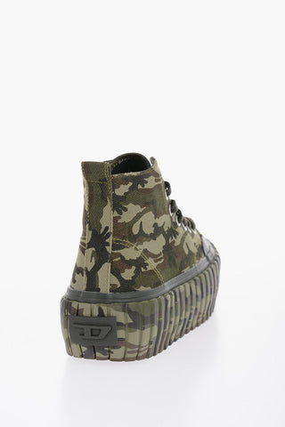 Platform S-HANAMI Sneakers with Camo Motif