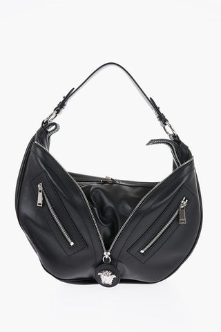 Leather REAPAT Hobo Bag with Zip Detail
