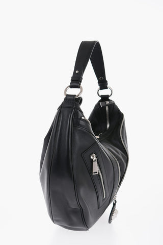 Leather REAPAT Hobo Bag with Zip Detail