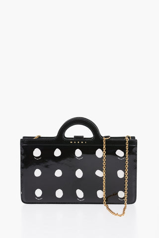 Patent Leather Polka-dot Wallet with Tropicalia Chain