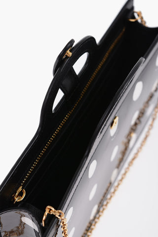 Patent Leather Polka-dot Wallet with Tropicalia Chain