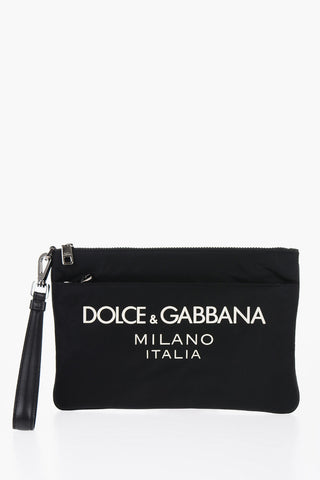 Logoed Clucth with Wrist Strap