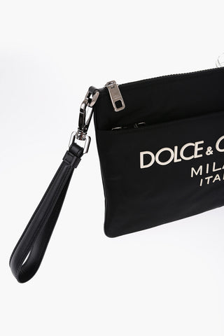 Logoed Clucth with Wrist Strap