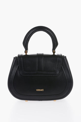 GRECA GODDESS Leather Logoed Bag with Removable Shoulder Strap