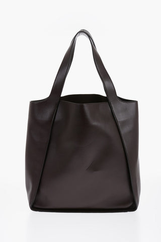 Borsa a Mano in Ecopelle con Logo Traforato