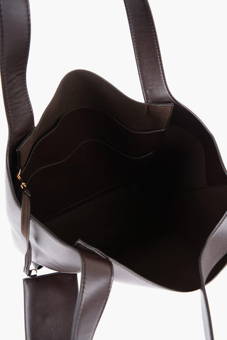 Borsa a Mano in Ecopelle con Logo Traforato