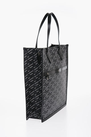 Leather Logoed Tote Bag with Removable Shoulder Strap