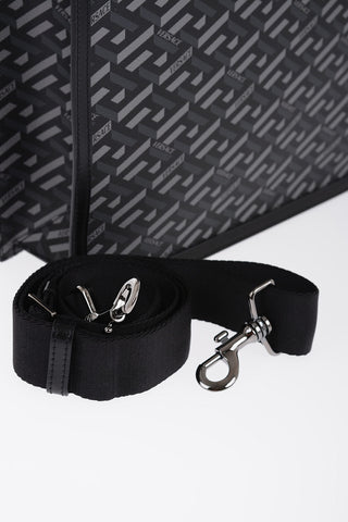 Leather Logoed Tote Bag with Removable Shoulder Strap