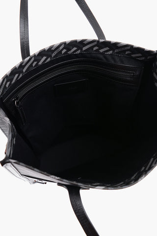 Leather Logoed Tote Bag with Removable Shoulder Strap