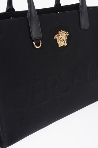 Canvas LA MEDUSA Tote Bag with Embossed Logo