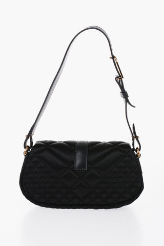 GRECA GODDESS Quilted Saddle Bag with Swarovski Greca Application