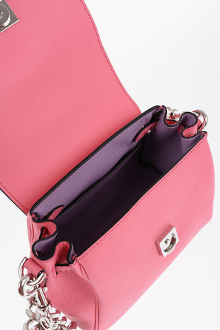 Grained Leather LA MEDUSA Bag with Removable Strap
