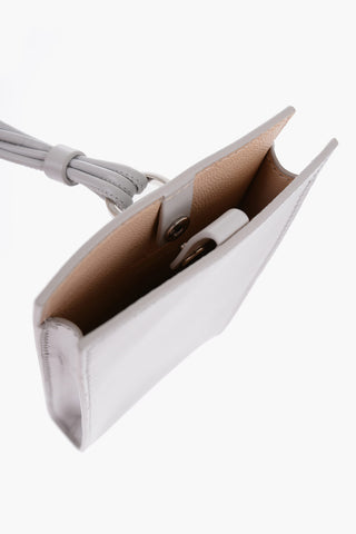 Leather Phone Holder with Braided Shoulder Strap