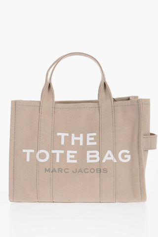 Borsa Tote in Canvas Logata con Tracolla Removibile
