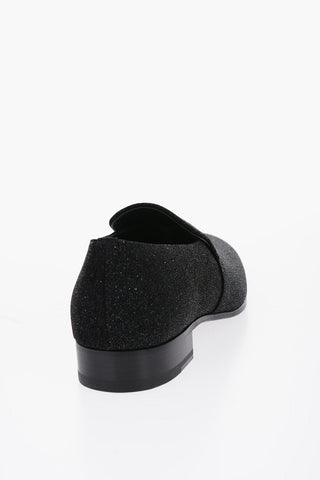 Glittered Leather Loafers