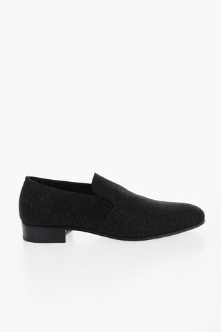 Glittered Leather Loafers
