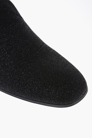 Glittered Leather Loafers
