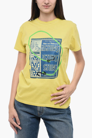 MM1 Crew Neck SMILES Printed Cotton T-Shirt