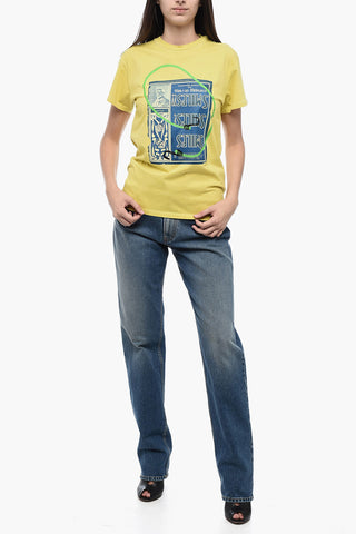 MM1 Crew Neck SMILES Printed Cotton T-Shirt
