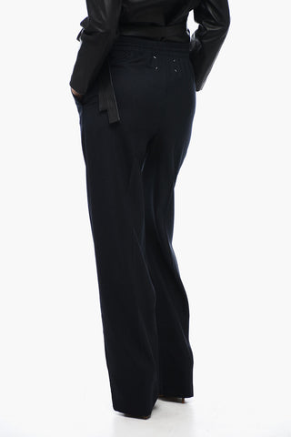 MM1 Wide-leg Pants with Front Pleats