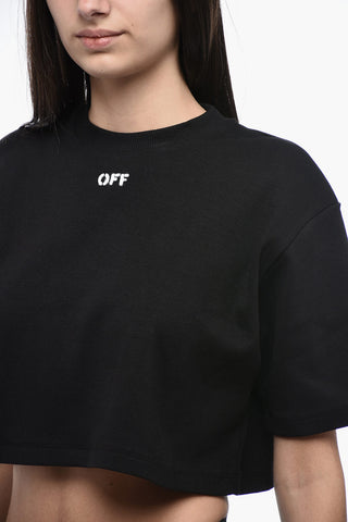 Top Cropped A Costine Con Stampa Logo