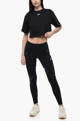 Top Cropped A Costine Con Stampa Logo
