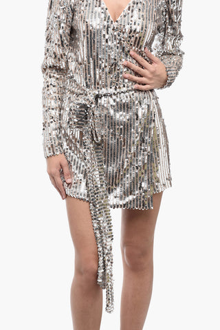 Wickel-Minikleid aus Pailletten