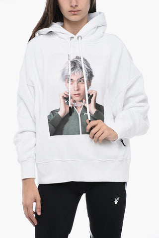 DAVID SIMS Brushed Cotton Printed Hoodie