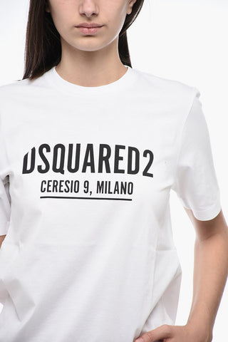 T-Shirt Girocollo CERESIO 9 con Logo Stampato