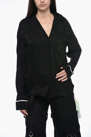 SEASONAL Camicia in Broccato con Bordino a Contrasto