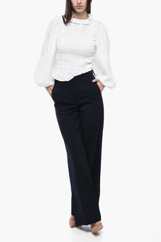 High-Waisted Straight Fit Pants