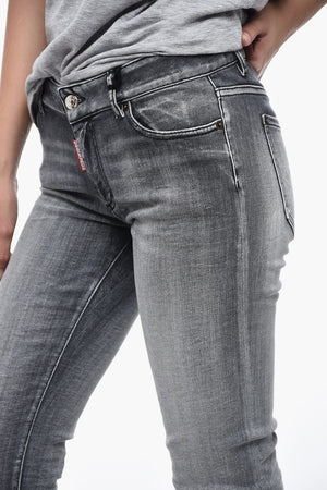 Skinny Fit Jeans with 14 cm Raw Cut Hem