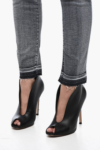 Jeans Skinny Fit Con Fondo Raw Cut 14 cm