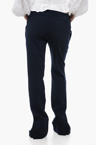 Low-Rise Pants with Plissé Detail