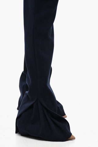 Low-Rise Pants with Plissé Detail