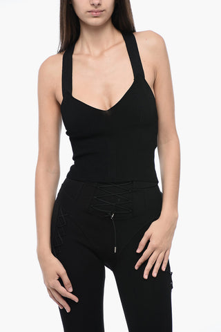 Stretchy Top with Logoed Straps