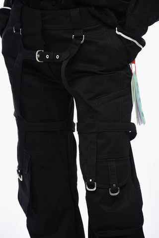 Pantaloni Cargo Oversize con Dettaglio Fibbie