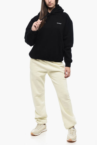 Felpa Regular Fit Con Cappuccio In Cotone Garzato Con Stampa