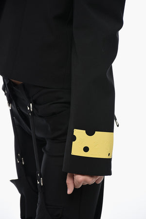 SEASONAL Satin-Trimmed Cropped Blazer