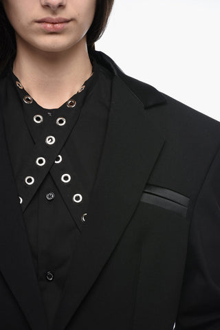 SEASONAL Satin-Trimmed Cropped Blazer