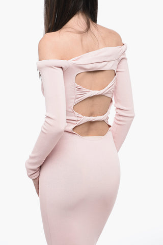 Abito Svasato a Spalle Scoperte con Dettaglio Cut Out