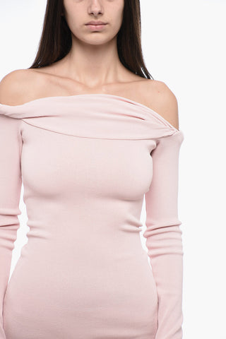 Abito Svasato a Spalle Scoperte con Dettaglio Cut Out