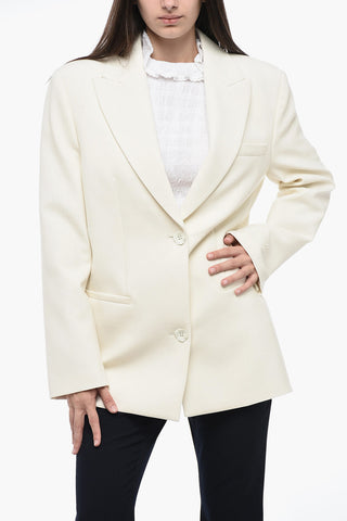SEASONAL Blazer con Rever a Lancia e Ricamo