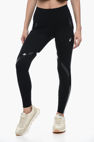 High-waisted Leggings With Glossy Details