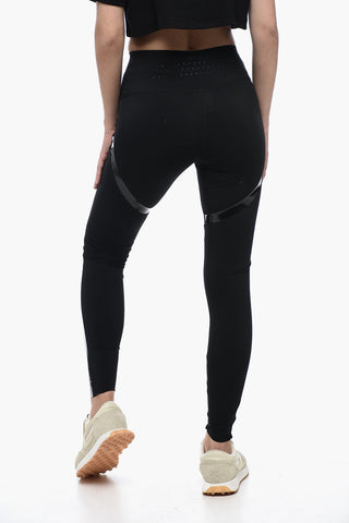 High-waisted Leggings With Glossy Details