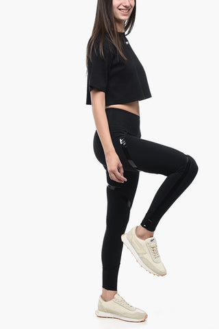 High-waisted Leggings With Glossy Details
