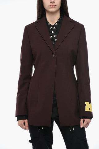 SEASONAL Blazer Avvitato con Tasca a Filo e Martingala
