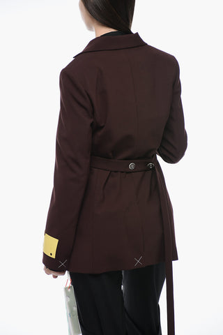 SEASONAL Blazer Avvitato con Tasca a Filo e Martingala